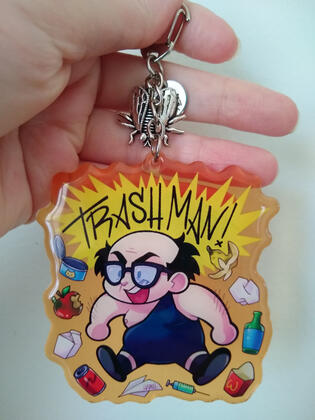 Trash Man Charm